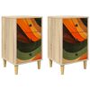 vidaXL Armadio da Notte ZAANDAM 2 pz Rovere Sonoma 36 x 33 x 60 cm