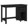 vidaXL Set di Scrivania e Armadietto 2 pz Nero Legno Massello di Pino