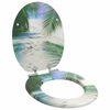 vidaXL Sedile del WC Verde 44 x 38 cm Legno ingegnerizzato