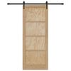 vidaXL Porta scorrevole ORKDAL Marrone 83 x 211 cm Pino massello
