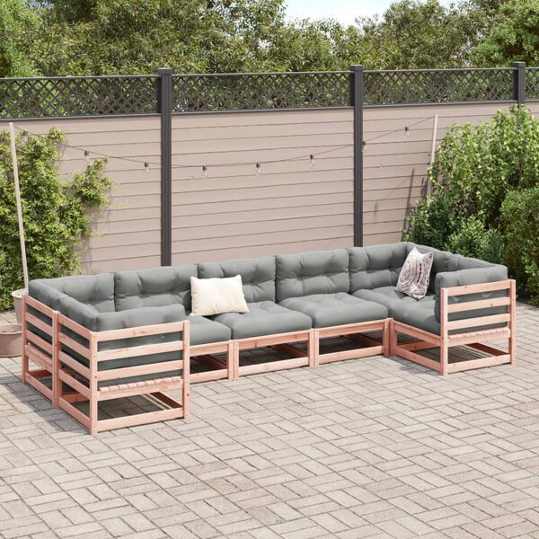 vidaXL Set Divani da Giardino 7 pz in Legno Massello Abete Douglas
