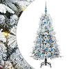 vidaXL Albero di Natale Artificiale con Rami Pieghevoli Bianco 150 cm