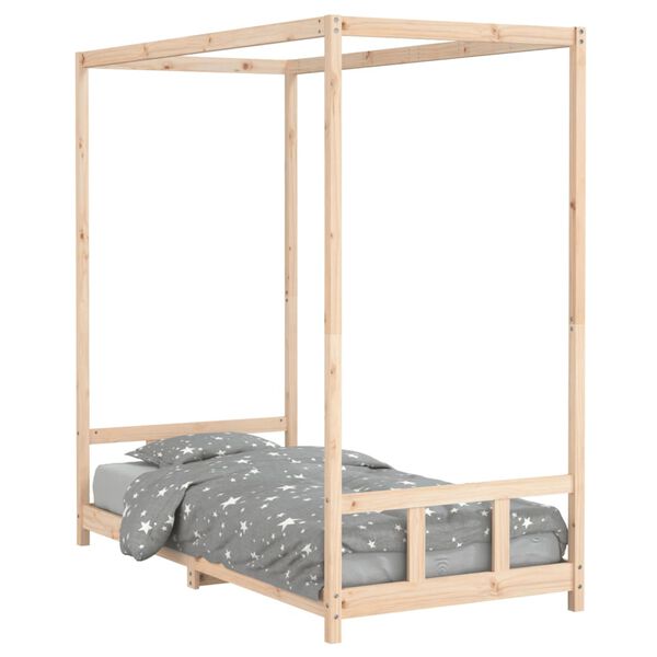 vidaXL Giroletto per Bambini 90x190 cm in Legno Massello di Pino