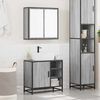 vidaXL Set Mobili da Bagno 2 pz Grigio Sonoma in Legno Multistrato