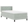 vidaXL Letto a molle con materasso Grigio chiaro 200 x 90 cm Velluto