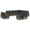 vidaXL Set Divano da Giardino 12 pz Grigio e Grigio Scuro polyrattan