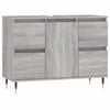 vidaXL Mobile da Bagno Grigio Sonoma 80x33x60 cm in Legno Multistrato