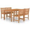 vidaXL Set da pranzo da giardino 5 pz 150x90 cm in legno massello di teak