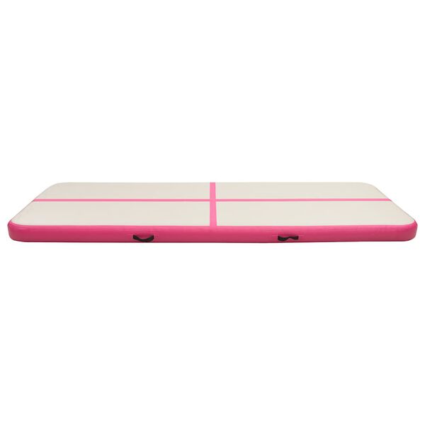 vidaXL Tappetino Ginnastica Gonfiabile con Pompa 500x100x15cm PVC Rosa