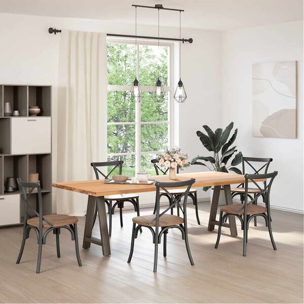 vidaXL Gambe per tavolo da pranzo a forma di A 2 pz 60x(72-73) cm in acciaio