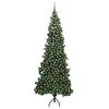 vidaXL Albero di Natale Artificiale Angolare con 300 LED Verde 240 cm