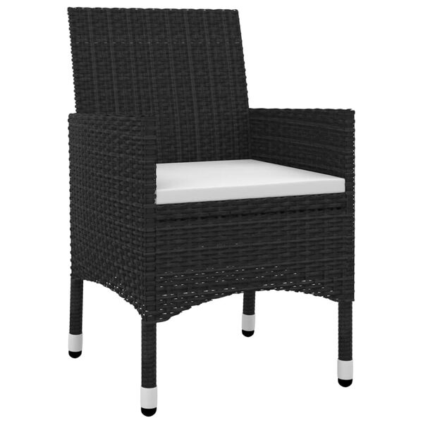 vidaXL Set da Pranzo da Giardino 5 pz con Cuscini Polyrattan e Vetro