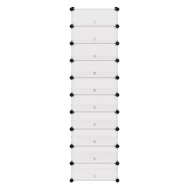 vidaXL Scarpiera Modulare a 10 Scomparti Bianca