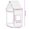 vidaXL Tetto Letto Bambini Marrone Cera 55x84x132 Legno Massello Pino