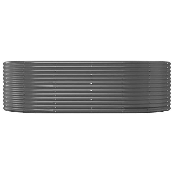 vidaXL Letto Rialzato da Giardino Antracite 212x140x68 cm Acciaio Zincato