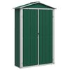 vidaXL Capanno da Giardino Verde 116x45x175 cm in Acciaio Zincato