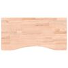 vidaXL Piano per Scrivania 80x(36-40)x2,5 cm Legno Massello di Faggio
