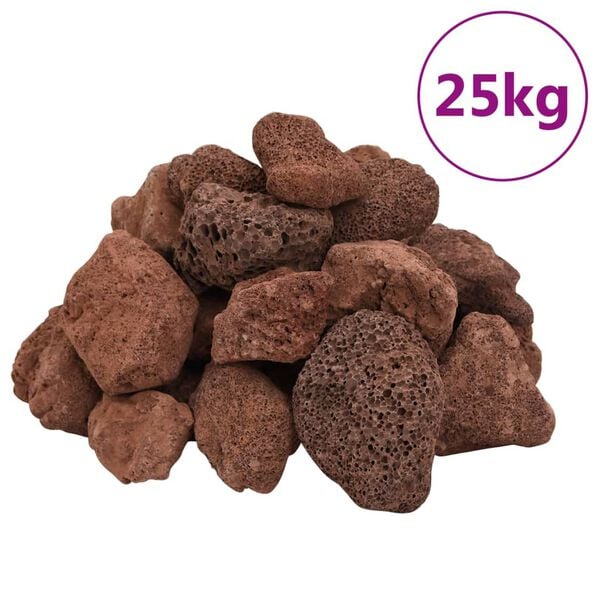 vidaXL Rocce Vulcaniche 25 kg Rosse 5-8 cm