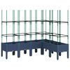 vidaXL Fioriera Giardino con Graticcio Grigio Blu 160x120x142,5 cm PP