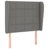 vidaXL Testiera ad Orecchio Grigio Scuro 83x23x118/128 cm in Tessuto
