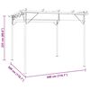 vidaXL Pergola con Tetto Retrattile Antracite 3x3m in Acciaio 180 g/m&sup2;