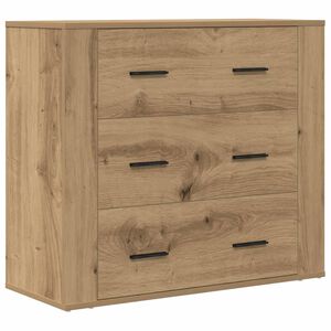 vidaXL Credenza Rovere Artigianale 80x33x70 cm in Legno Multistrato