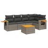 vidaXL Set Divano da Giardino 6 pz con Cuscini Grigio in Polyrattan