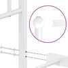 vidaXL Giroletto senza Materaso con Testiera Metallo Bianco 75x190 cm