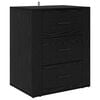 vidaXL Armadio da Notte Rovere Nero 35 x 50 x 60 cm