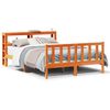 vidaXL Giroletto con Testiera Marrone Cera 150x200 cm Massello Pino