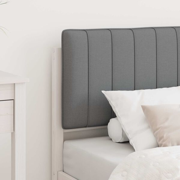 vidaXL Letto con Testiera Rivestita Grigio chiaro 75 x 190 cm