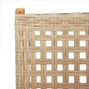 vidaXL Sedie Giardino Reclinabili 6pz Beige Polyrattan Legno Massello