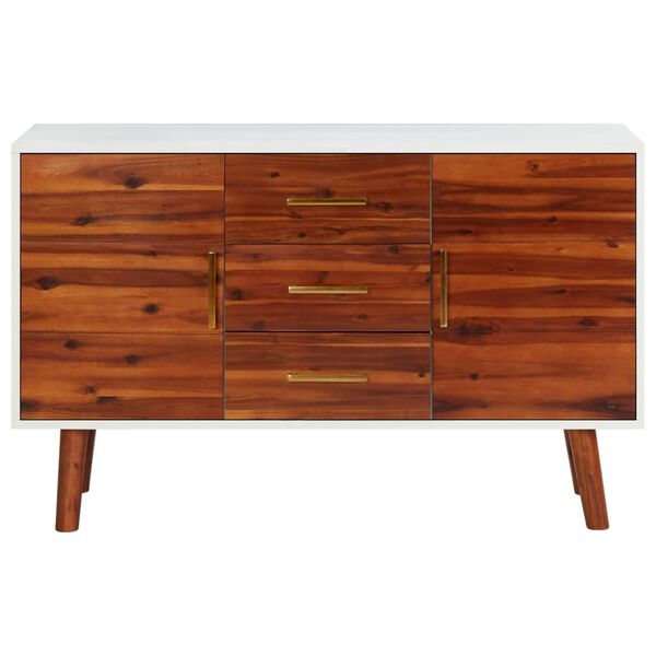 vidaXL Credenza 110x35x70 cm in Legno Massello di Acacia e MDF