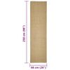 vidaXL Tappeto in Sisal per Tiragraffi 66x250 cm
