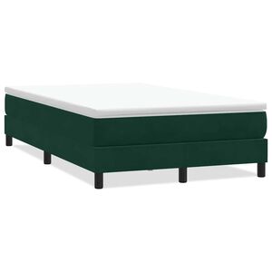 vidaXL Giroletto a Molle senza Materasso Verde Scuro 120x210cm Velluto
