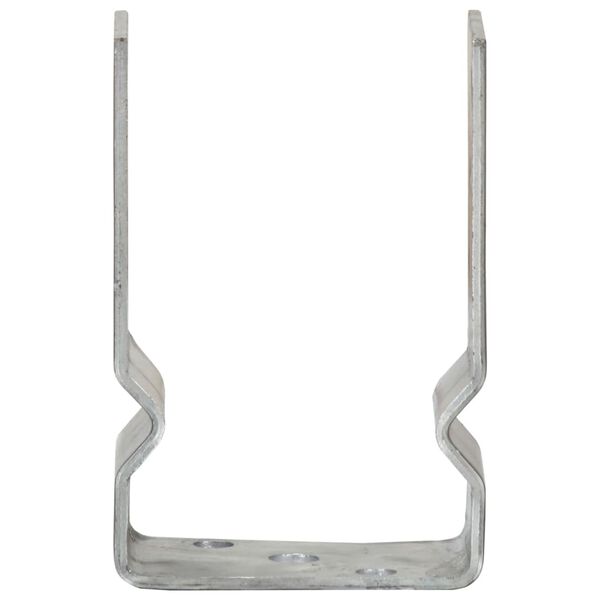 vidaXL Picchetti per Recinzione 6 pz Argento 9x6x15 cm Acciaio Zincato