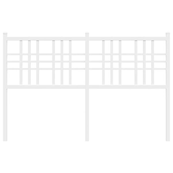 vidaXL Testiera di Ricambio in Metallo Bianco 120 cm