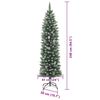 vidaXL Albero di Natale Artificiale Sottile Verde e Bianco 240 cm