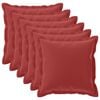 vidaXL Federa 6 pz HOUTEN Rosso Vino 70 x 70 cm Poliestere