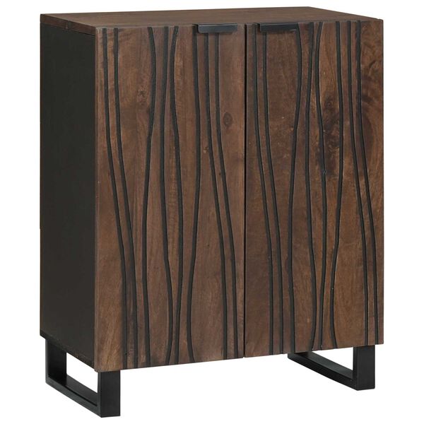 vidaXL Credenza Marrone 60 x 33.5 x 75 cm Legno massello di mango