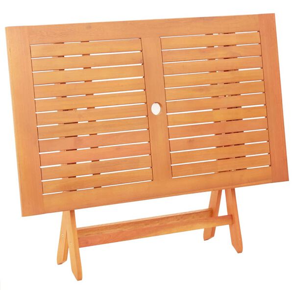 vidaXL Tavolo da Giardino Pieghevole 120x70x75 cm in Legno Eucalipto