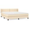 vidaXL Giroletto a Molle con Materasso Crema 180x200 cm in Tessuto