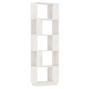 vidaXL Libreria/Divisorio Bianco 51x25x163,5 cm Legno Massello di Pino