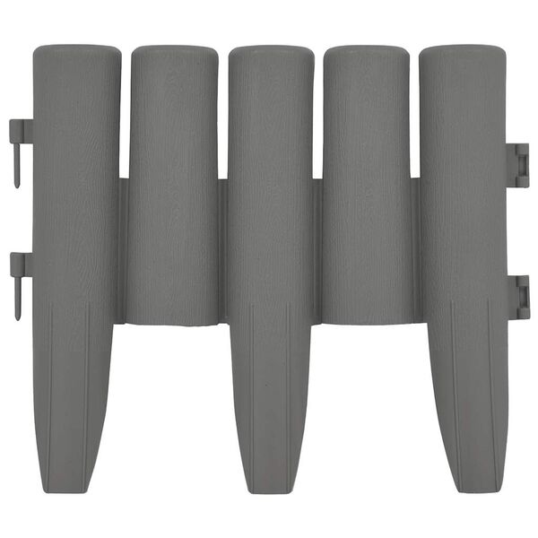 vidaXL Bordature per Prato 36 pz Grigie 10 m in PP