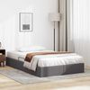 vidaXL Letto con Contenitore Grigio 120 x 200 cm Pelle sintetica