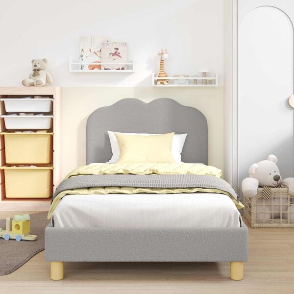 vidaXL Struttura letto bambini con testata Grigio chiaro 80 x 200 cm