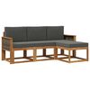vidaXL Set di divani da esterno con cuscino 4 pcs Naturale e Antracite