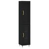 vidaXL Credenza Nera 34,5x34x180 cm in Legno Multistrato