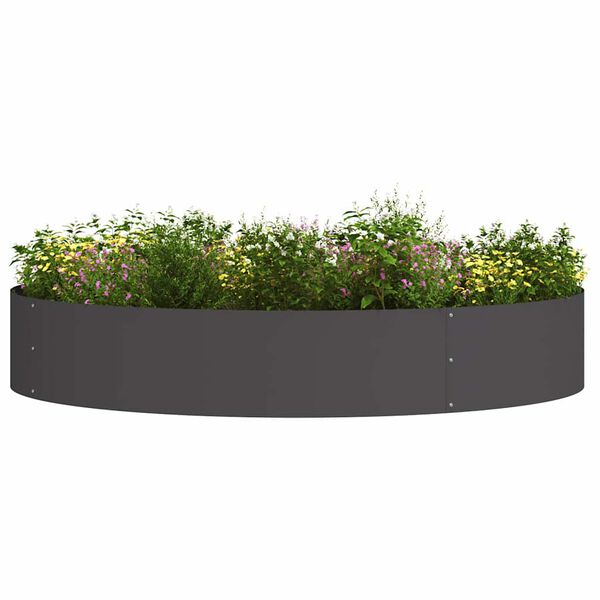 vidaXL Vaso da giardino Nero 120 x 120 x 20 cm