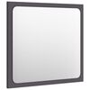 vidaXL Specchio da Bagno Grigio 40x1,5x37 cm in Legno Multistrato